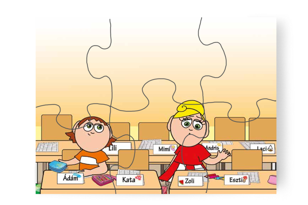 Kata lemarad a feladatban – Kata első napja az iskolában puzzle, 6 darab [TC36-19-P06]