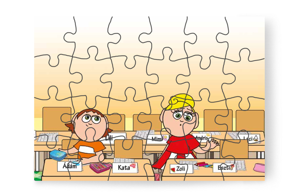 Kata lemarad a feladatban – Kata első napja az iskolában puzzle, 24 darab [TC36-19-P24]