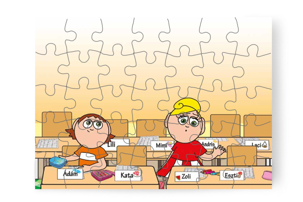 Kata lemarad a feladatban – Kata első napja az iskolában puzzle, 35 darab [TC36-19-P35]