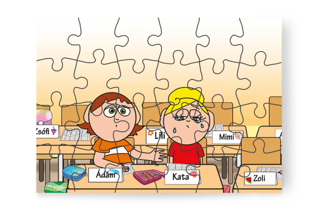 Kata elszomorodik – Kata első napja az iskolában puzzle, 24 darab [TC36-20-P24]