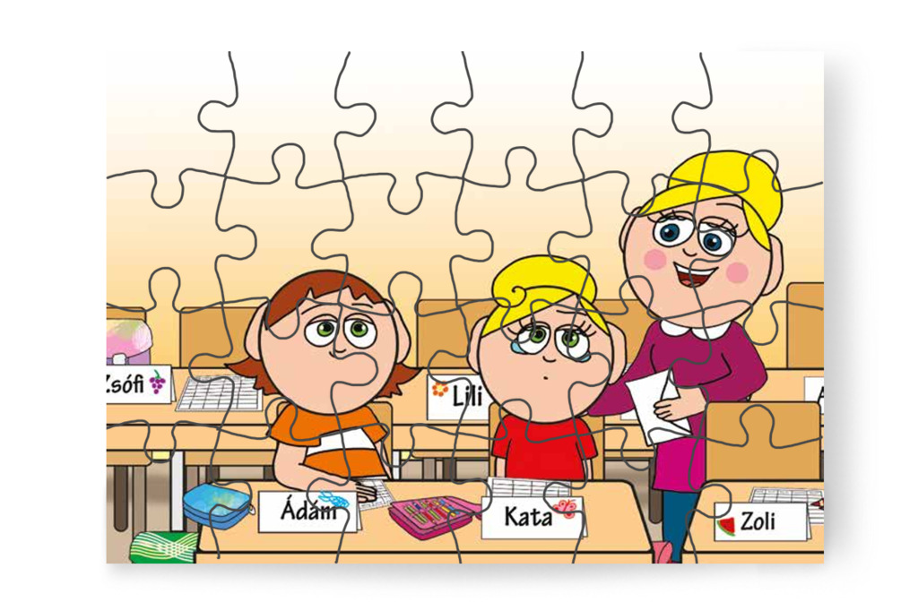 Nelli néni levelet ad Katának – Kata első napja az iskolában puzzle, 24 darab [TC36-21-P24]