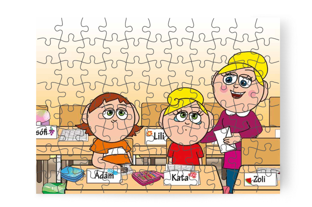Nelli néni levelet ad Katának – Kata első napja az iskolában puzzle, 88 darab [TC36-21-P88]