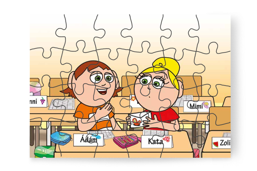 Kata felismeri a borítékot – Kata első napja az iskolában puzzle, 24 darab [TC36-22-P24]
