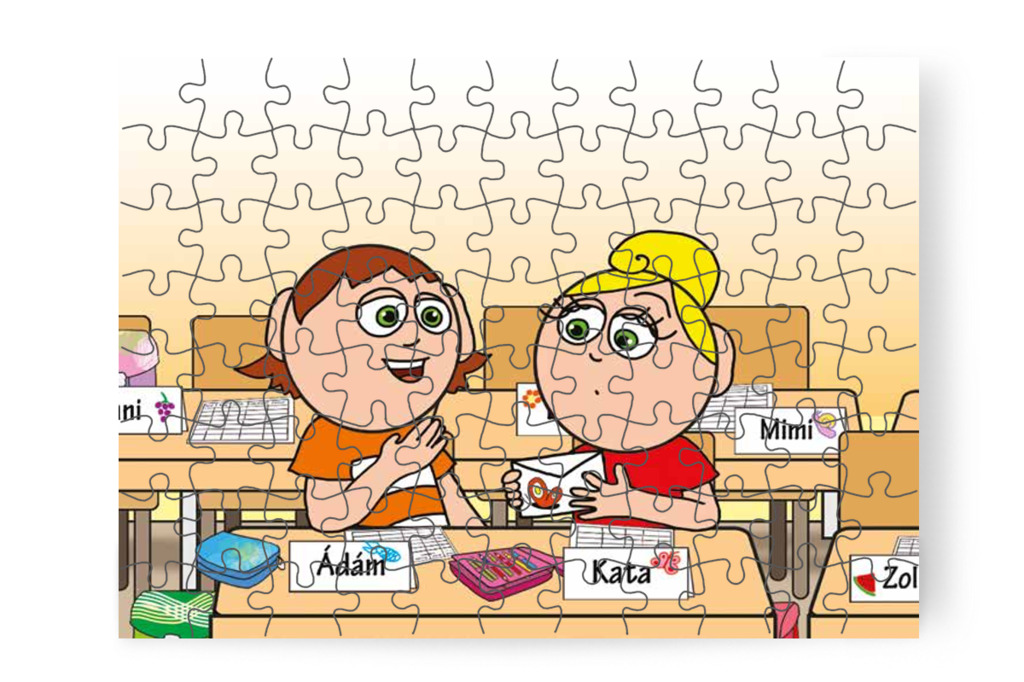 Kata felismeri a borítékot – Kata első napja az iskolában puzzle, 88 darab [TC36-22-P88]