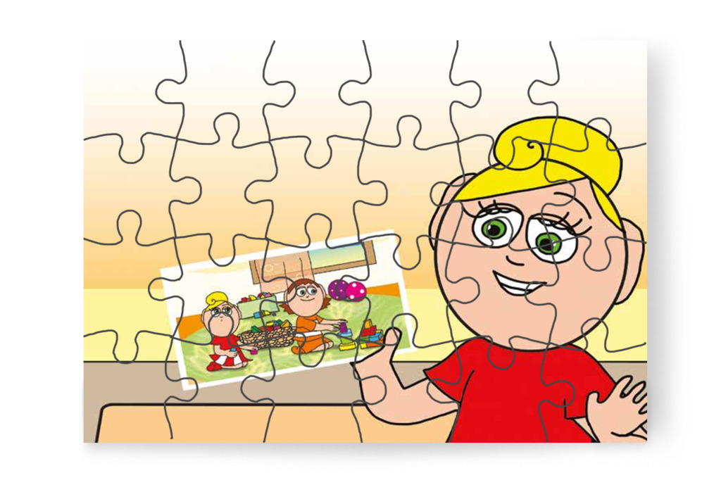 Emlék az első ovis napról – Kata első napja az iskolában puzzle, 24 darab [TC36-23-P24]
