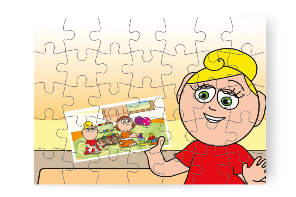 Emlék az első ovis napról – Kata első napja az iskolában puzzle, 35 darab [TC36-23-P35]