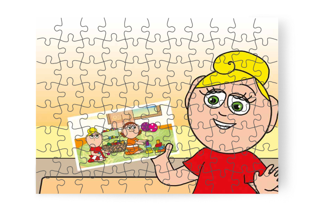Emlék az első ovis napról – Kata első napja az iskolában puzzle, 88 darab [TC36-23-P88]