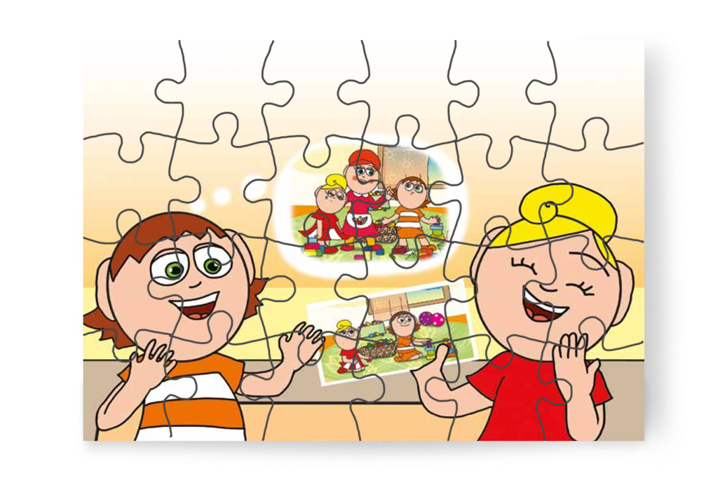 Ádám emlékezik a régi vitára – Kata első napja az iskolában puzzle, 24 darab [TC36-24-P24]