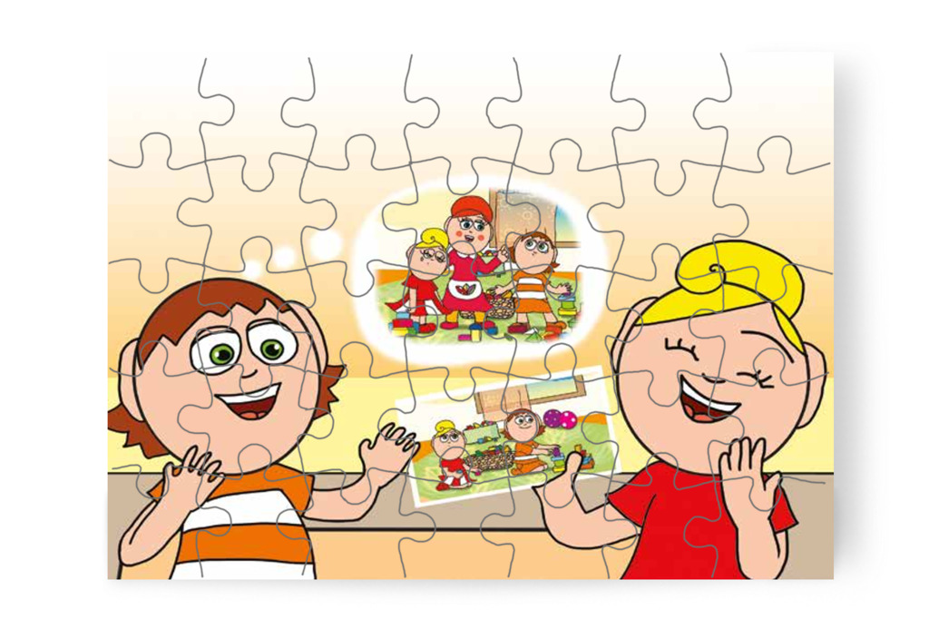 Ádám emlékezik a régi vitára – Kata első napja az iskolában puzzle, 35 darab [TC36-24-P35]