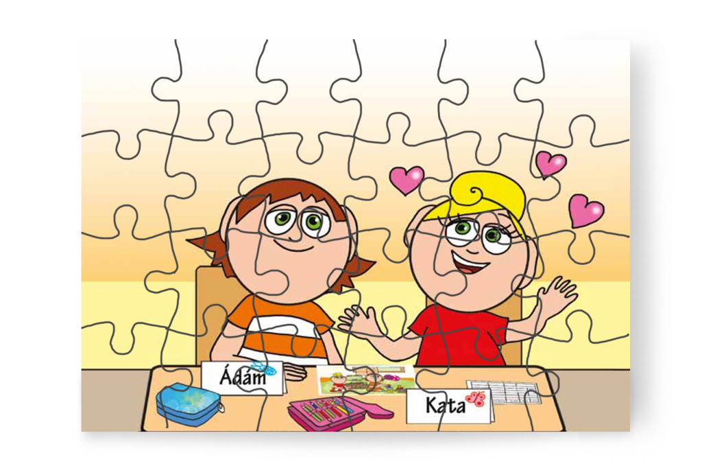 Kata megnyugszik – Kata első napja az iskolában puzzle, 24 darab [TC36-26-P24]