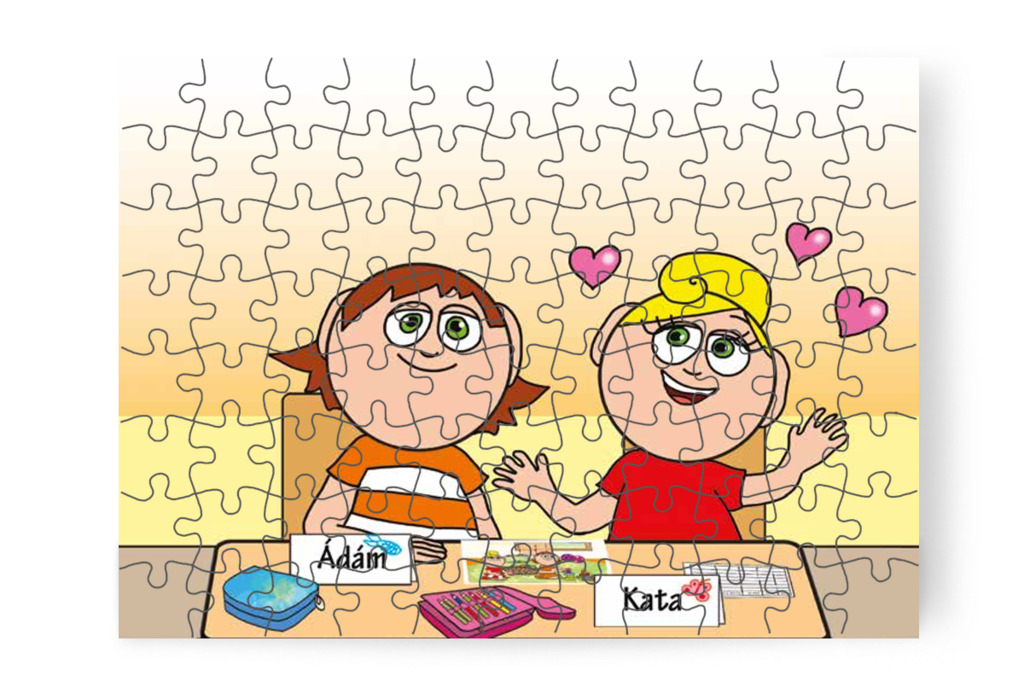 Kata megnyugszik – Kata első napja az iskolában puzzle, 88 darab [TC36-26-P88]