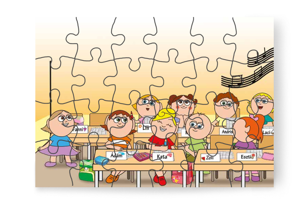 Kata folytatja az órarendet – Kata első napja az iskolában puzzle, 24 darab [TC36-27-P24]