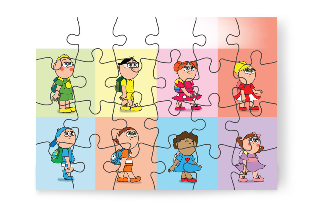 A gyerekek elindulnak az iskolába – Tulipán Csoport az 1.A osztályban puzzle, 24 darab [TC37-07-P24]