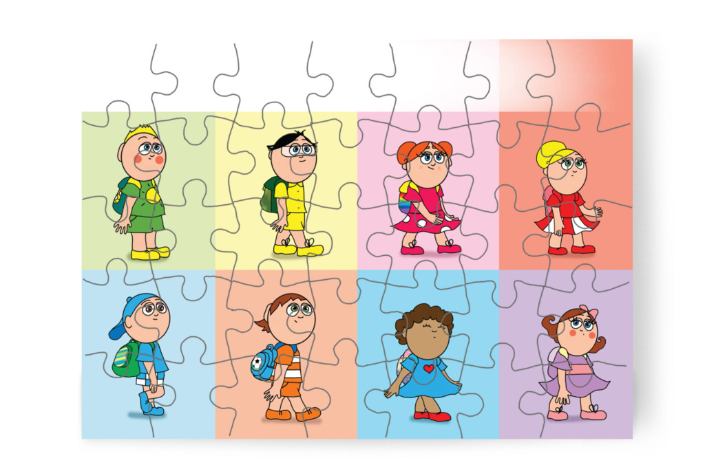 A gyerekek elindulnak az iskolába – Tulipán Csoport az 1.A osztályban puzzle, 35 darab [TC37-07-P35]