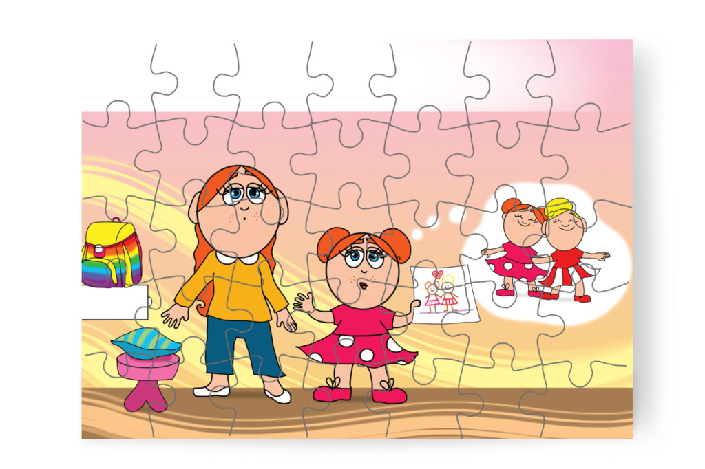 Klárának hiányzik Kata – Tulipán Csoport az 1.A osztályban puzzle, 35 darab [TC37-09-P35]