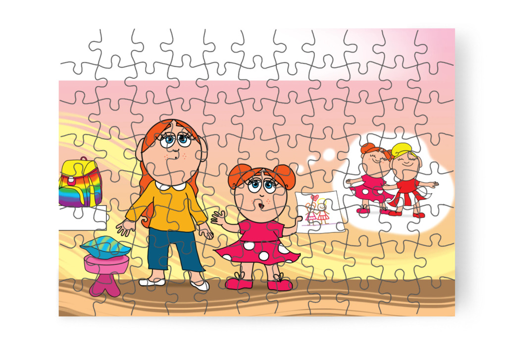 Klárának hiányzik Kata – Tulipán Csoport az 1.A osztályban puzzle, 88 darab [TC37-09-P88]