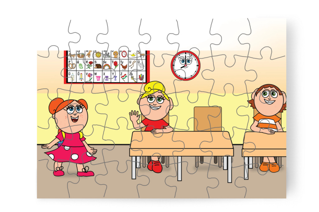 Klára Kata osztályába kerül – Tulipán Csoport az 1.A osztályban puzzle, 35 darab [TC37-10-P35]