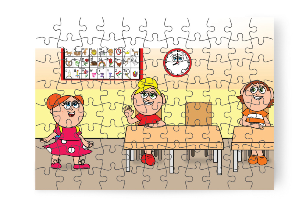 Klára Kata osztályába kerül – Tulipán Csoport az 1.A osztályban puzzle, 88 darab [TC37-10-P88]