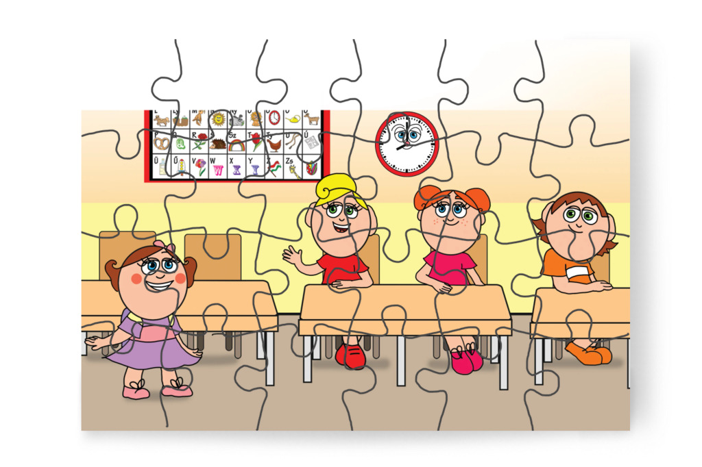 Natali is Kata osztályába kerül – Tulipán Csoport az 1.A osztályban puzzle, 24 darab [TC37-13-P24]