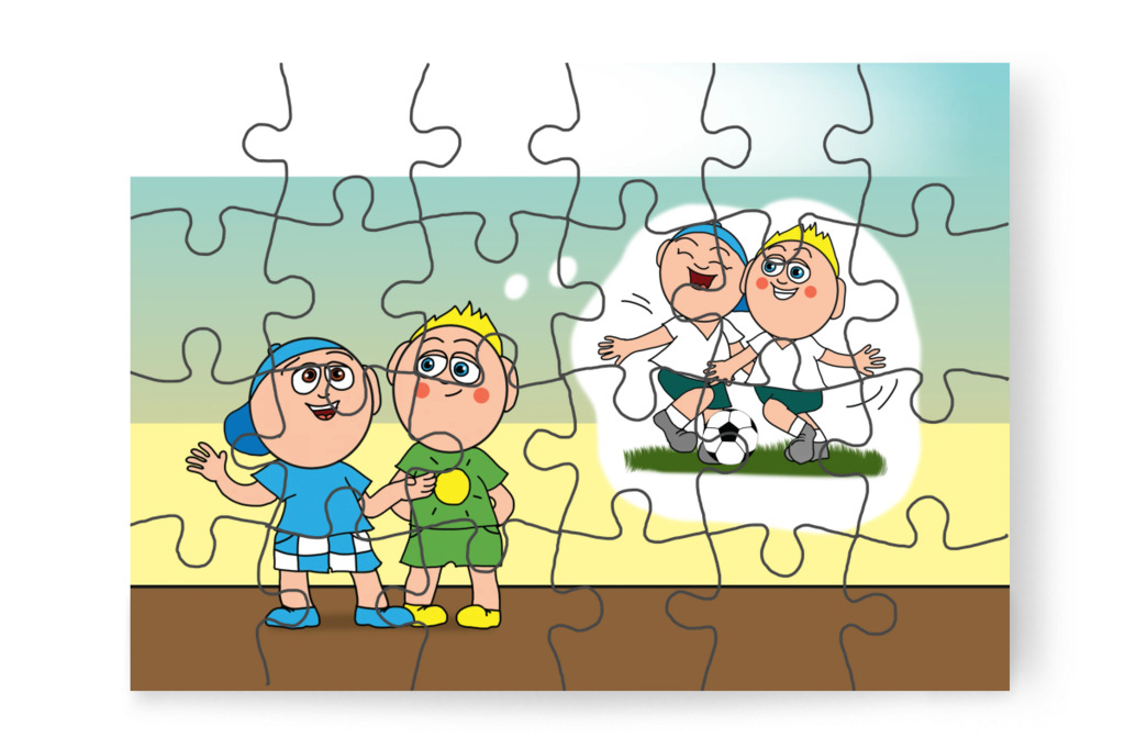 Márkynak hiányzik a foci – Tulipán Csoport az 1.A osztályban puzzle, 24 darab [TC37-16-P24]