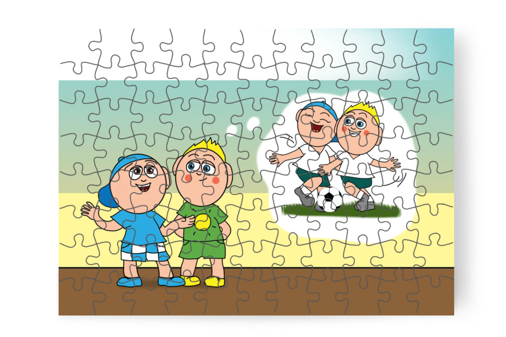 Márkynak hiányzik a foci – Tulipán Csoport az 1.A osztályban puzzle, 88 darab [TC37-16-P88]