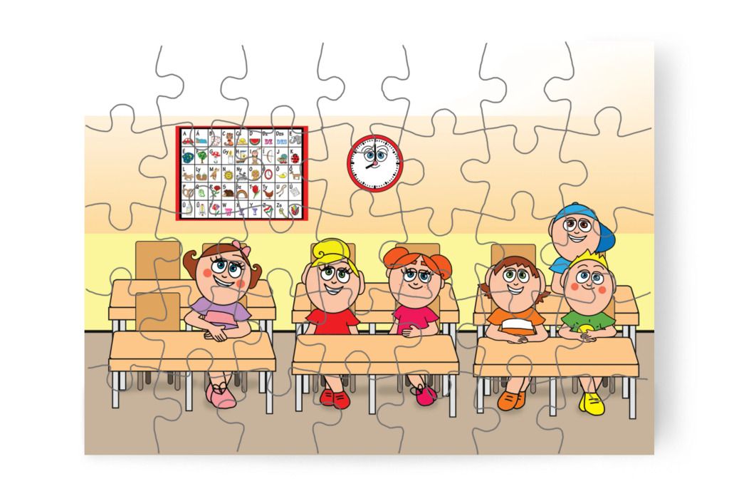 Már hatan együtt vannak az osztályban – Tulipán Csoport az 1.A osztályban puzzle, 35 darab [TC37-19-P35]