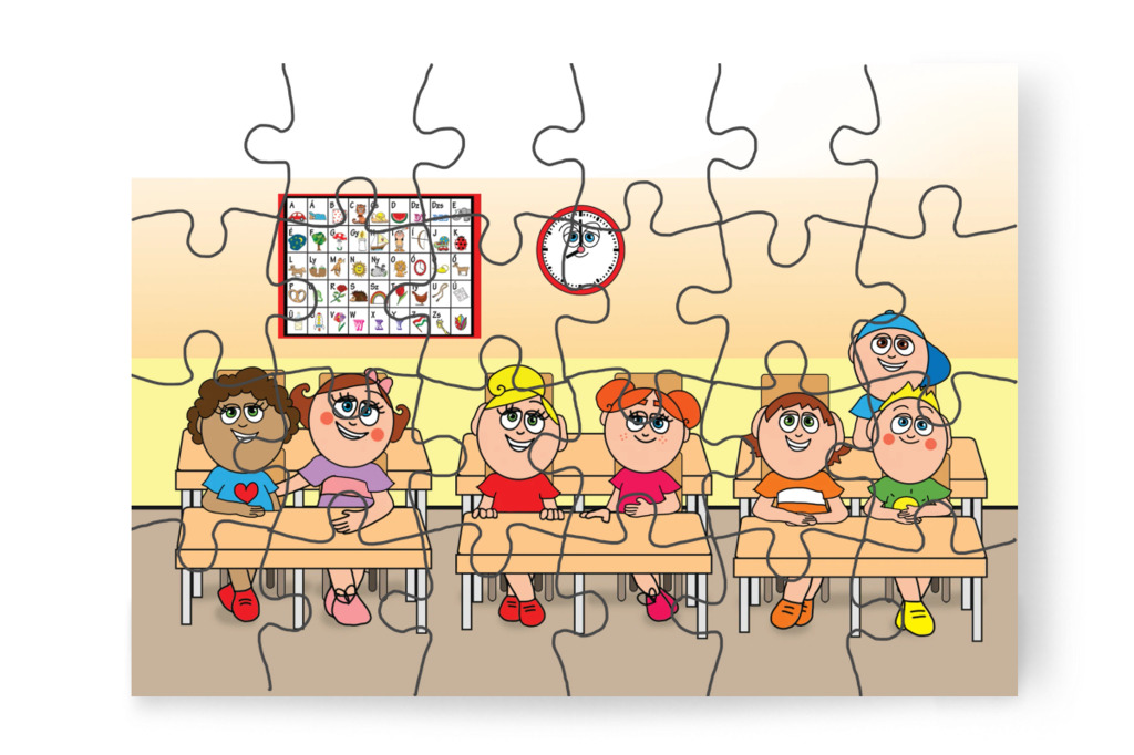 Dolly is az 1.A-ba kerül – Tulipán Csoport az 1.A osztályban puzzle, 24 darab [TC37-24-P24]