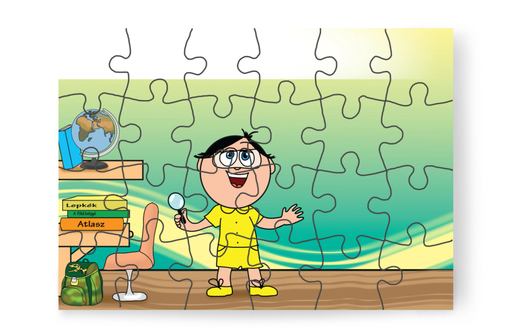 Már heten együtt vannak – csak Tamás hiányzik – Tulipán Csoport az 1.A osztályban puzzle, 24 darab [TC37-25-P24]