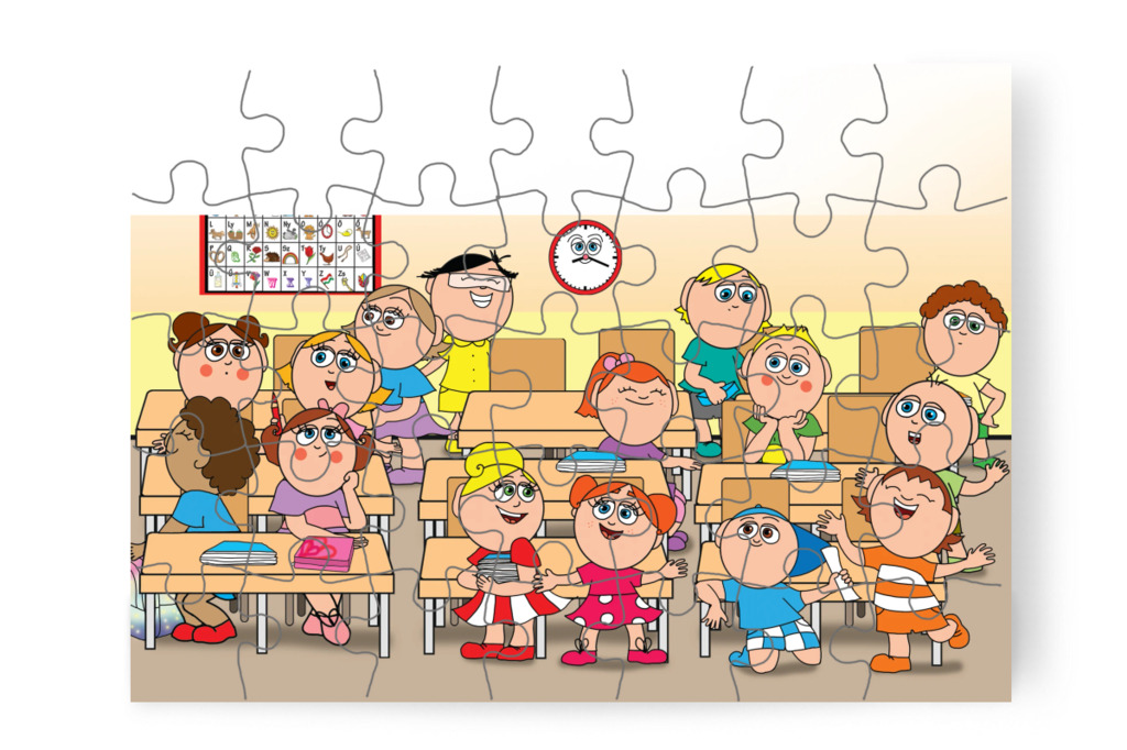 Öt tanóra és a várva várt rajzóra – Natali és a tolltartó puzzle, 35 darab [TC38-05-P35]