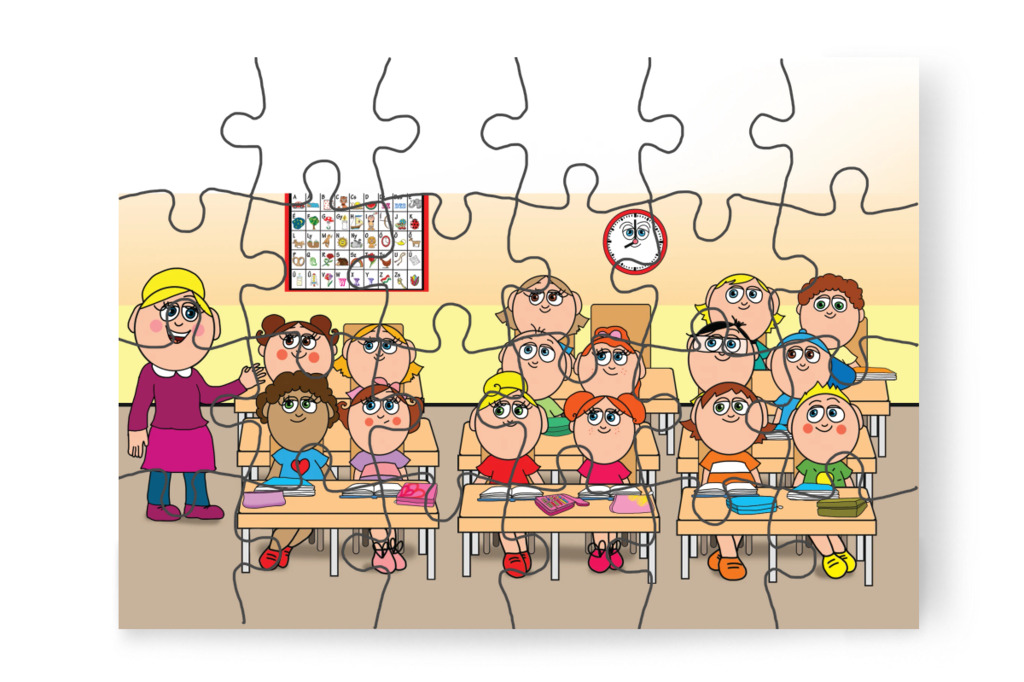 Nelli néni megkezdi az írásórát – Natali és a tolltartó puzzle, 24 darab [TC38-09-P24]