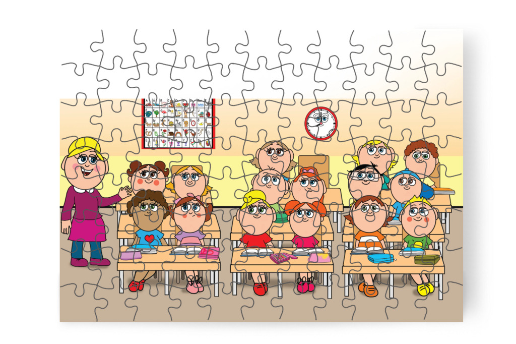 Nelli néni megkezdi az írásórát – Natali és a tolltartó puzzle, 88 darab [TC38-09-P88]