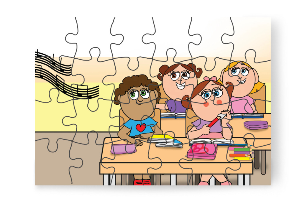 Natali újra kihegyezi a ceruzákat – Natali és a tolltartó puzzle, 24 darab [TC38-10-P24]