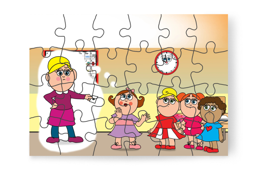 Natali fél a fekete ponttól – Natali és a tolltartó puzzle, 24 darab [TC38-15-P24]