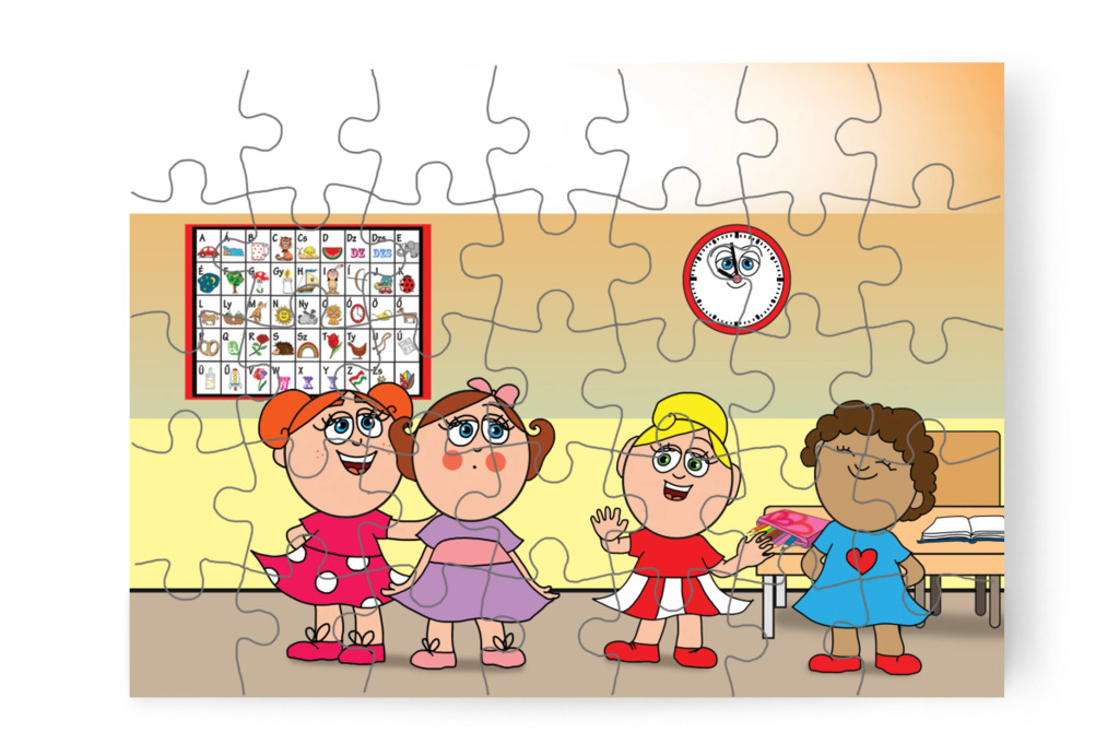 Talán nem kell majd színes ceruza – Natali és a tolltartó puzzle, 35 darab [TC38-16-P35]