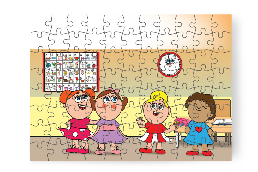 Talán nem kell majd színes ceruza – Natali és a tolltartó puzzle, 88 darab [TC38-16-P88]
