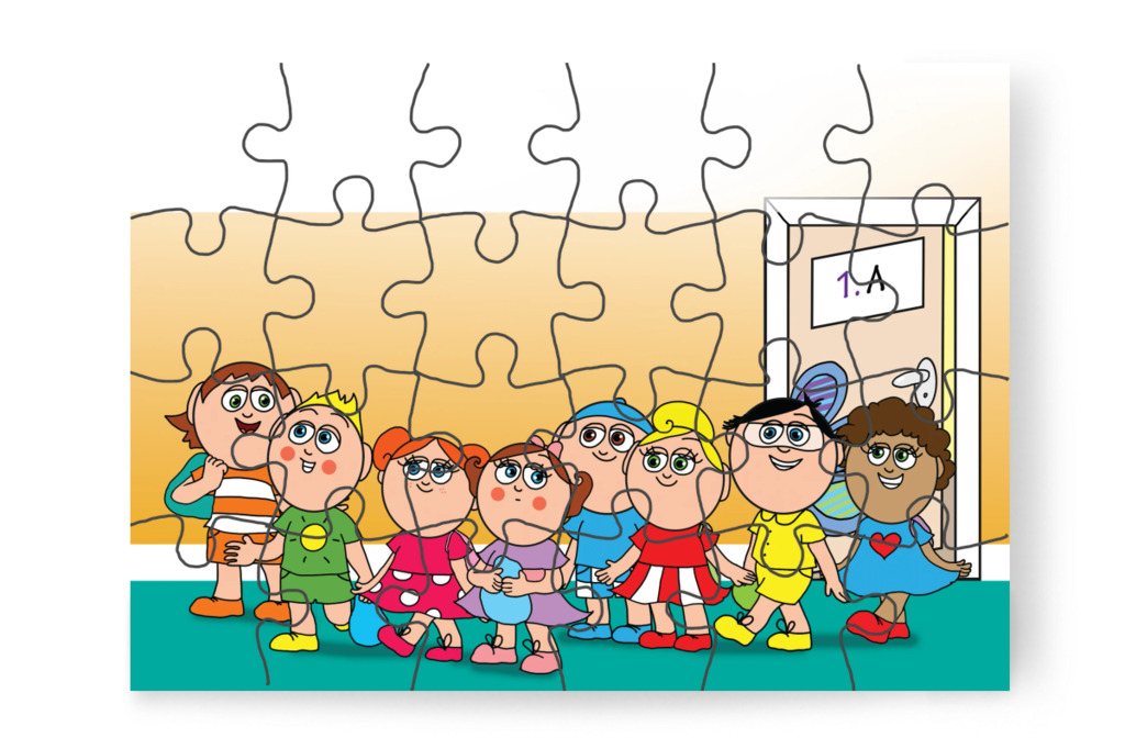 Mindenki előkészíti a ceruzáit – Natali és a tolltartó puzzle, 24 darab [TC38-19-P24]
