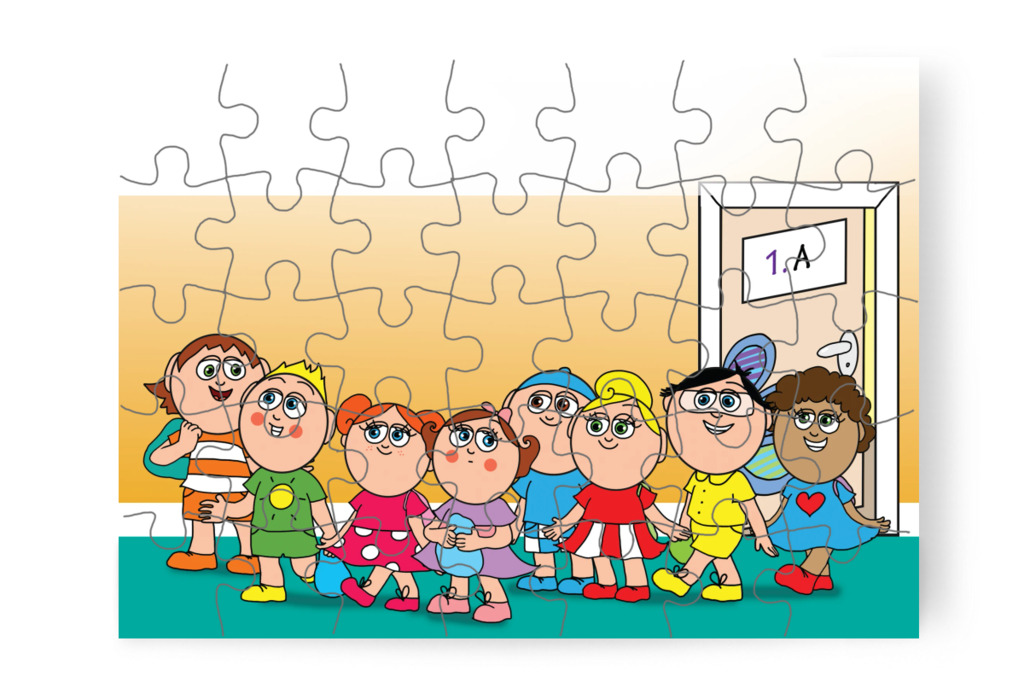 Mindenki előkészíti a ceruzáit – Natali és a tolltartó puzzle, 35 darab [TC38-19-P35]