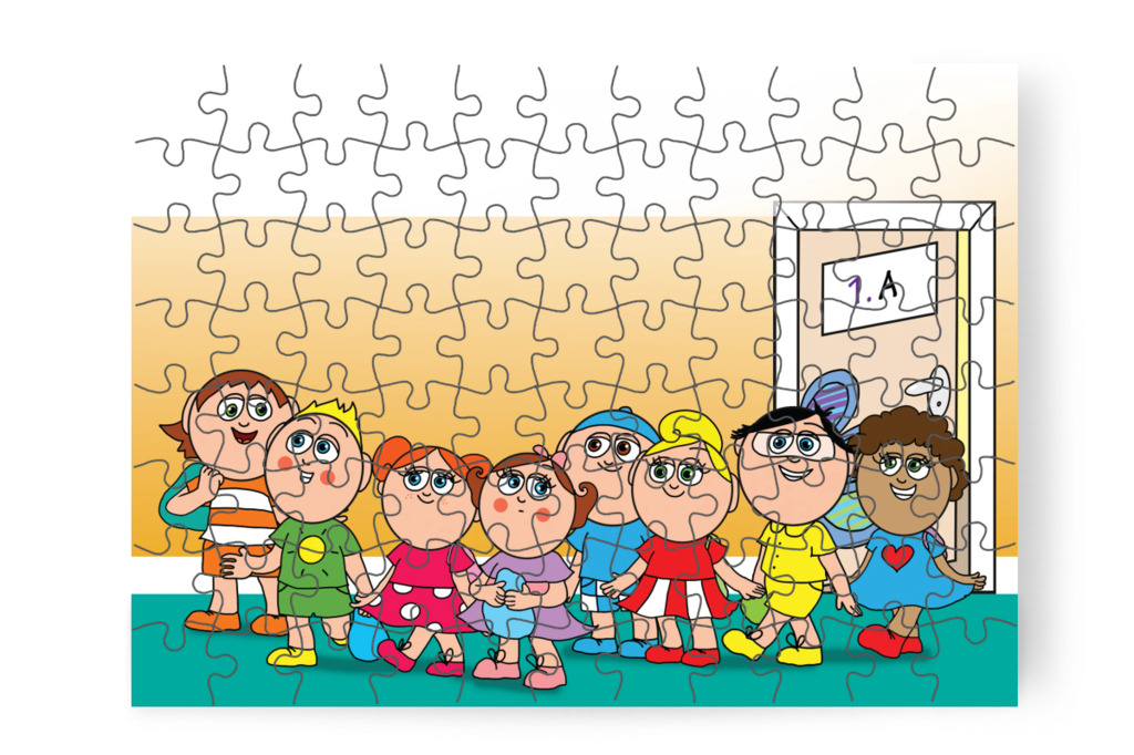 Mindenki előkészíti a ceruzáit – Natali és a tolltartó puzzle, 88 darab [TC38-19-P88]