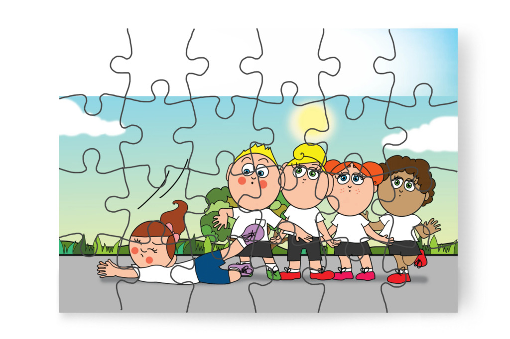 Natali megbotlik és elesik – Natali és a tolltartó puzzle, 24 darab [TC38-22-P24]