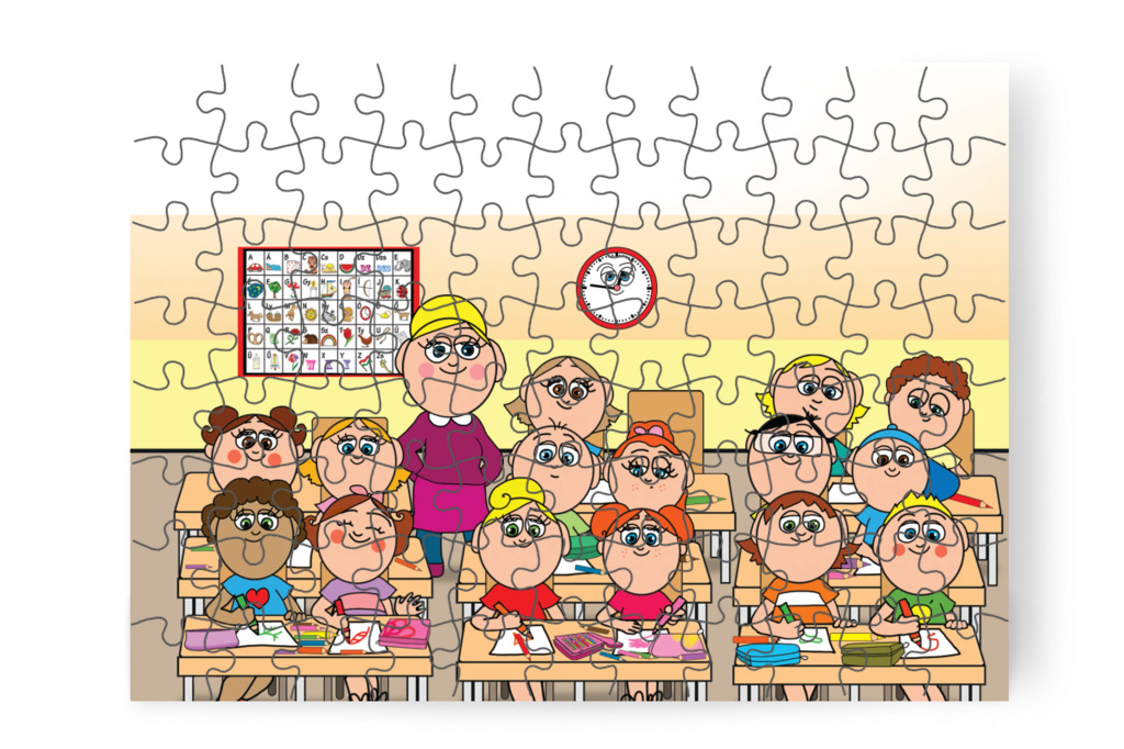 Sok ceruza gyűlik össze Natalinak – Natali és a tolltartó puzzle, 88 darab [TC38-29-P88]