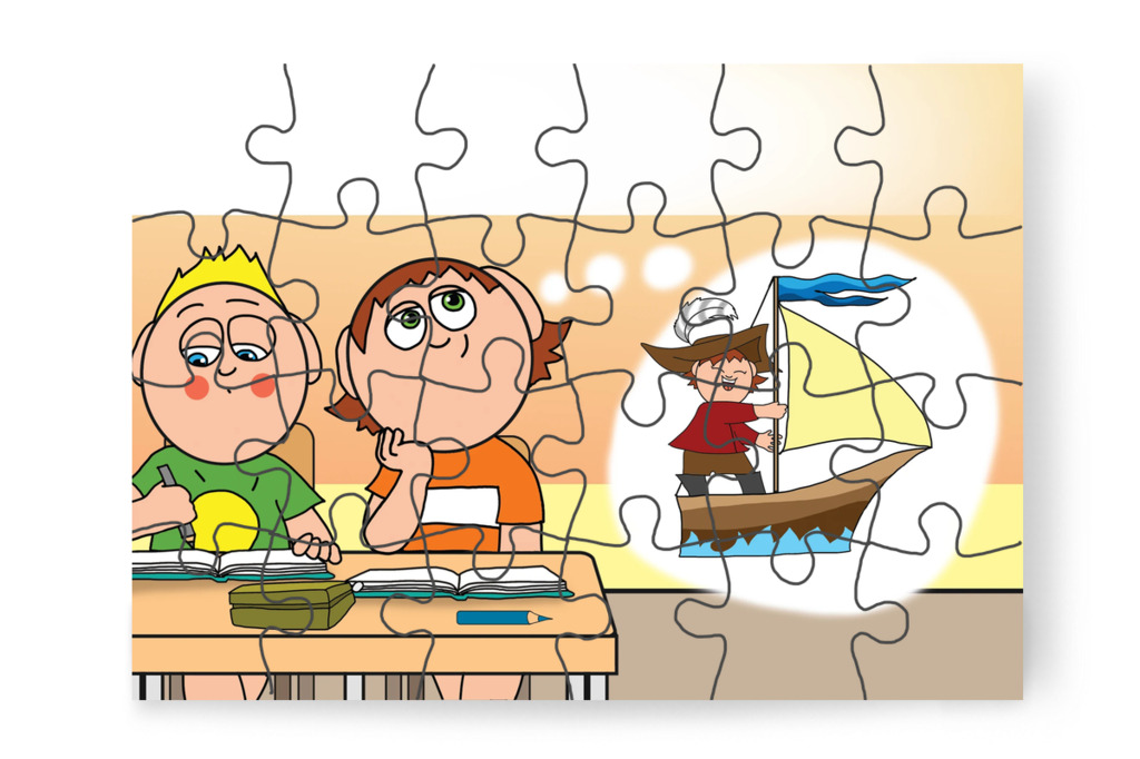 Kalózkaland a házi feladat helyett – Ádám és a házi feladat puzzle, 24 darab [TC39-05-P24]