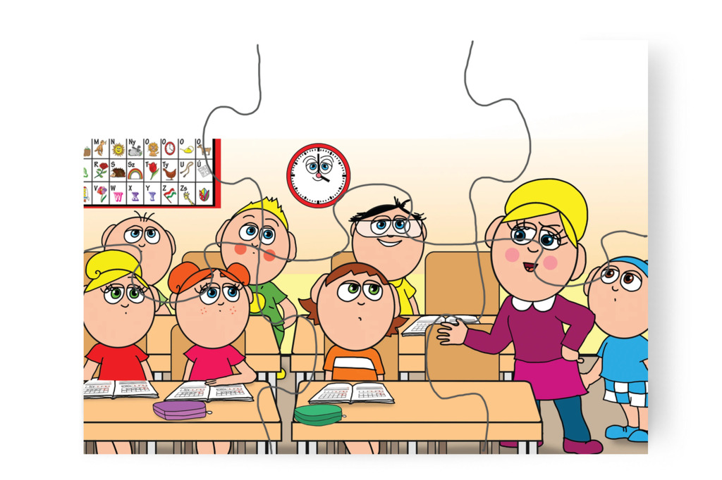 A befejezetlen feladat hazakerül – Ádám és a házi feladat puzzle, 6 darab [TC39-08-P06]