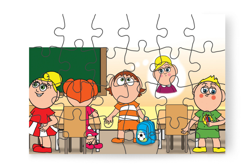 Ádám reggel rádöbben a mulasztásra – Ádám és a házi feladat puzzle, 24 darab [TC39-10-P24]