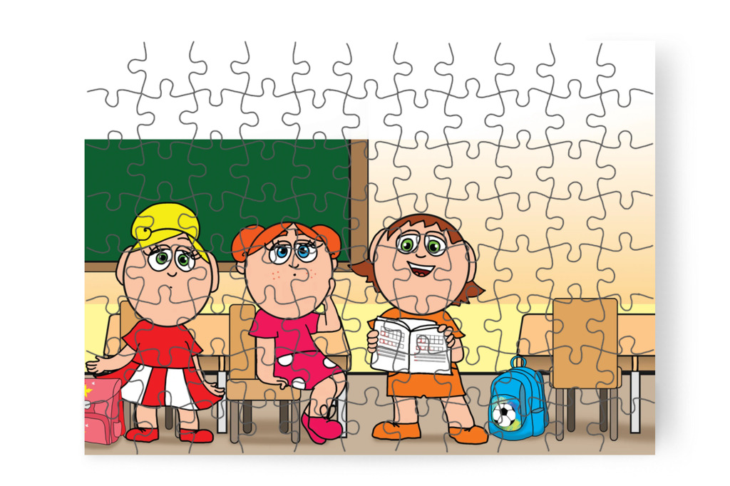 Ádám Klárát kéri meg a feladatra – Ádám és a házi feladat puzzle, 88 darab [TC39-11-P88]