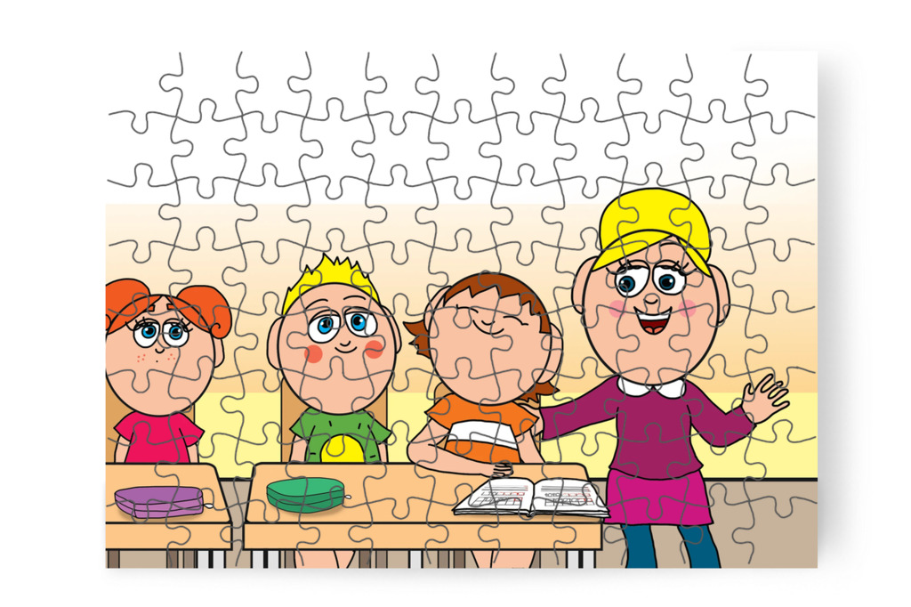 Nelli néni megdicséri Ádámot – Ádám és a házi feladat puzzle, 88 darab [TC39-13-P88]