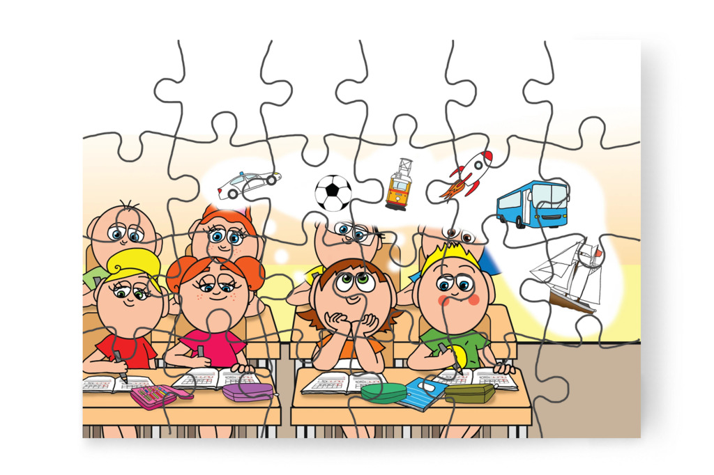 Újabb délután álmodozással – Ádám és a házi feladat puzzle, 24 darab [TC39-14-P24]