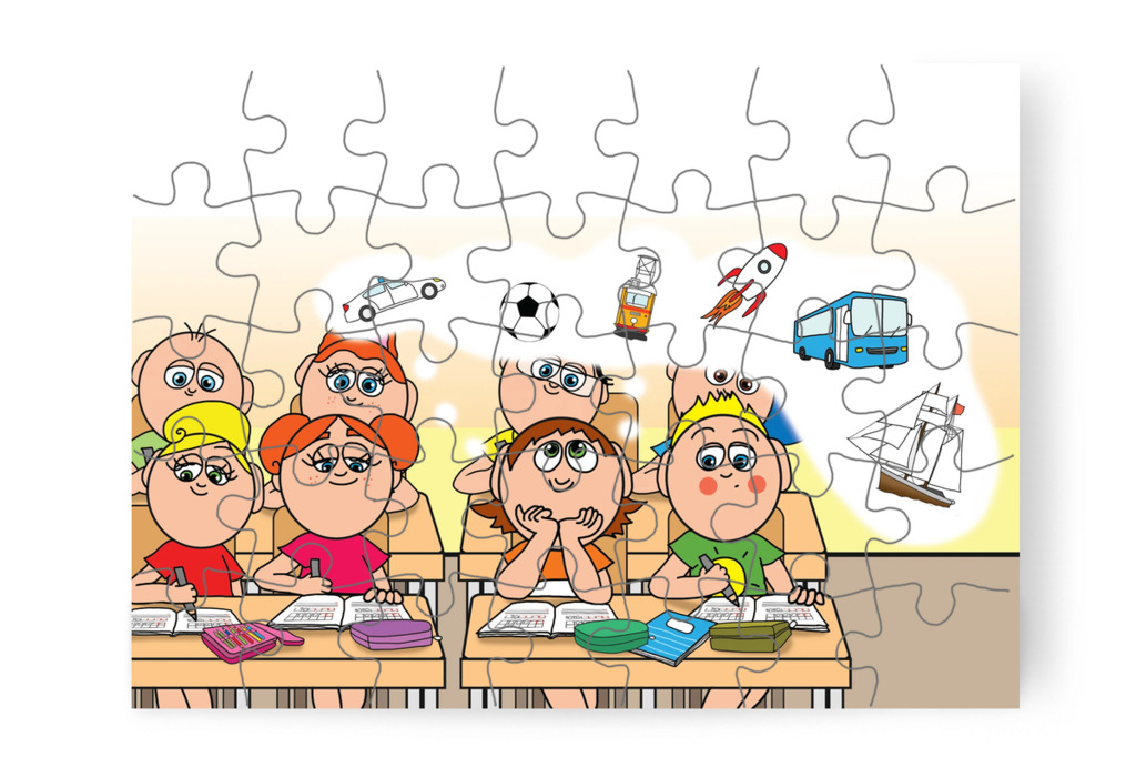 Újabb délután álmodozással – Ádám és a házi feladat puzzle, 35 darab [TC39-14-P35]