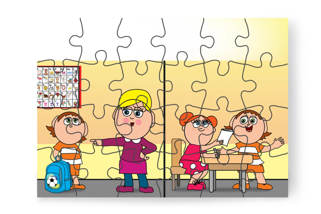 Klára másodszor is megírja a házit – Ádám és a házi feladat puzzle, 24 darab [TC39-15-P24]