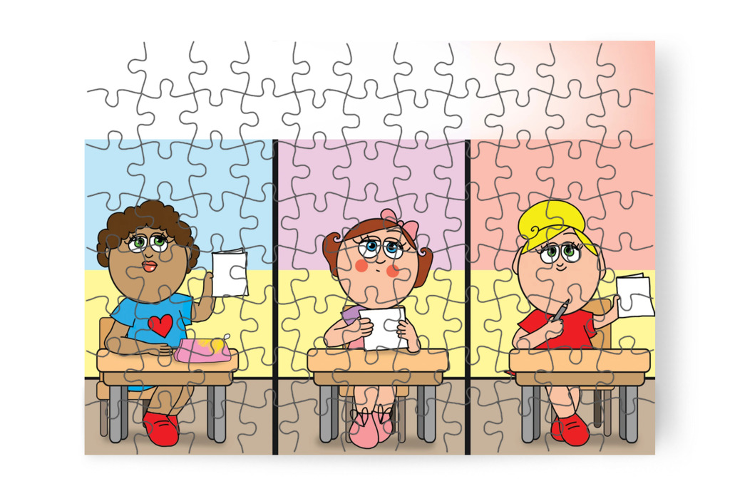 A lányok egész héten segítenek Ádámnak – Ádám és a házi feladat puzzle, 88 darab [TC39-16-P88]