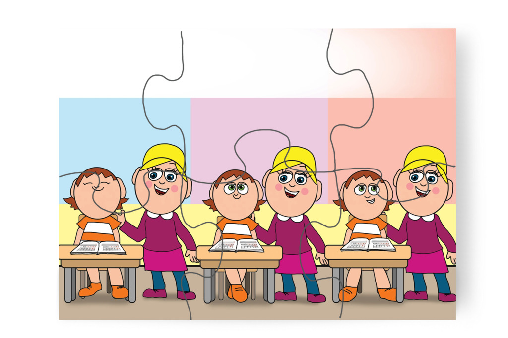 Ádám begyűjti a dicséreteket – Ádám és a házi feladat puzzle, 6 darab [TC39-17-P06]
